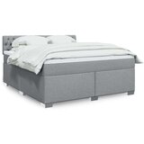 vidaXL Krevet s oprugama i madracem svjetlosivi 180x200 cm od tkanine | shoptok.hr