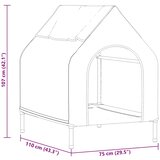  Kućica za kućne ljubimce Crna 110 x 75 x 90 cm Čelik | shoptok.hr