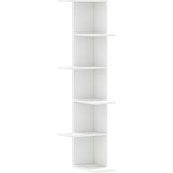  Kutna zidna polica bijela 36,5x36,5x140 cm konstruirano drvo | Eponuda.com