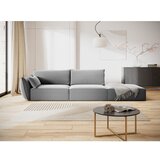 Mazzini Sofas Svetlo siva žametna sedežna garnitura levi kot 264 cm Vanda – | Shoptok.si