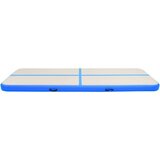  Napihljiva gimnastična podloga s tlačilko 300x100x20 cm modra | Shoptok.si