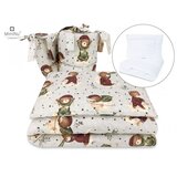 MimiNu Posteljina set 5 elem. Medo na oblaku (za krevetić 120x60 cm i 140x70cm) | shoptok.hr