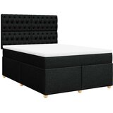  Krevet s oprugama i madracem crni 160x200 cm od tkanine | shoptok.hr