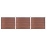 vidaXL Komplet ograjnih panelov WPC 526x146 cm rjav | Shoptok.si
