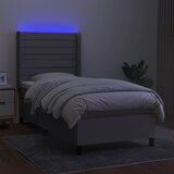  box spring s madracem LED svjetlosivi 80x200 cm tkanina | shoptok.hr