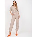 RUE PARIS Jumpsuit-CA-KO-6298.68-dark beige | ePonuda.com