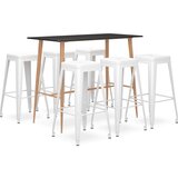  7-dijelni barski set crno-bijeli | shoptok.hr