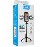Selfie STICK MINI - S ODVOJIVIM BLUETOOTH DALJINSKIM UPRAVLJAČEM STATIVOM I 2 LED SVJETLA - P40S-M CRNI | shoptok.hr