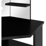  Kutni toaletni stolić s LED svjetlima crni 111 x 54 x 141,5 cm | shoptok.hr