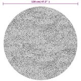  Perivi tepih crno-bijeli Ø 120 cm | shoptok.hr