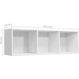 Ormarić Knjižna / TV omara bela 36x30x114 cm iverna plošča, (20978350) | Shoptok.si