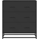  Komoda crna 68x35x76 cm konstruirano drvo i metal | Eponuda.ba