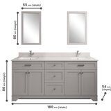 Hanah home Komplet nameštaja za kupatilo (3 komada) Yellowstone 72 White | ePonuda.com
