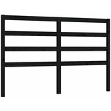  Uzglavlje za krevet crno 146 x 4 x 100 cm od masivne borovine | shoptok.hr