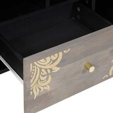 TV ormar s ladicama Siva 100 x 33 x 46 cm Čvrsto drvo manga | Eponuda.com