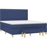  Krevet s oprugama i madracem plavi 160x200 cm od tkanine | shoptok.hr