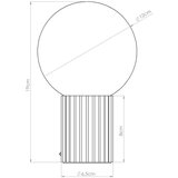 Nice Lamps Sivorjava namizna svetilka s steklenim senčilom (višina 19 cm) Orbital – | Shoptok.si