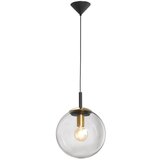 Fischer & Honsel Viseča svetilka iz črnega stekla Fischer & Honsel Dini, ø 30 cm Cene
