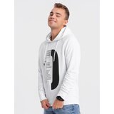 Ombre Men's printed HOODIE sweatshirt - white Cene