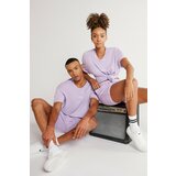 AC&Co / Altınyıldız Classics Unisex Lilac Standard Fit Regular Fit Cotton Flexible Knitted Shorts with Pocket Cene