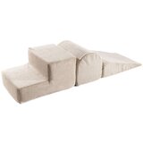 MeowBaby Bež set mekanih igrački od pjene 3 kom od samta visina 30 cm 45x143 cm – u