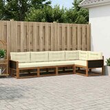  Set vanjskih sofa 5 pcs Prirodna i krem | shoptok.hr