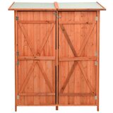 vidaXL vrtno spremište za alat 140x75x160 cm od masivne jelovine | shoptok.hr
