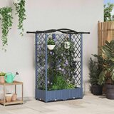  Dvignjeno ležišče s trellisom in streho Siva 124 x 40 x 126 cm, (5000287928) | Shoptok.si