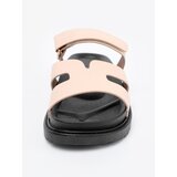 Shelvt Beige flip-flops with Velcro strap | Shoptok.si