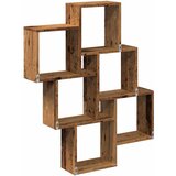  Zidna kockasta polica Staro drvo 78x15x93 cm Konstruirano drvo | shoptok.hr