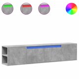 Maison Chic Stenska TV omarica - TV stojalo - Televizijska omarica z LED lučkami betonsko siva 180x31x39,5 cm, (21700721) Cene