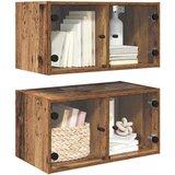  Zidni ormari 2 pcs Staro drvo 68 x 37 x 35 cm Konstruirano drvo | Eponuda.com