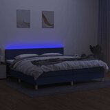  Box spring postelja z vzmetnico LED modra 200x200 cm blago, (20893627) | Shoptok.si
