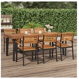 vidaXL Vrtna miza 200x100x75 cm trden akacijev les | Shoptok.si