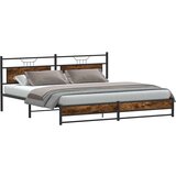 Metalni okvir kreveta bez madraca boja hrasta 193x203 cm | shoptok.hr