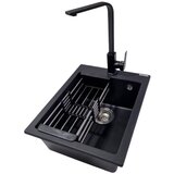  Set sudopera sa slavinom i sifonom vesta mat crna + elegance black slavina + oceđivač Cene