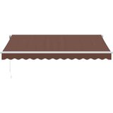 Tenda na ručno uvlačenje s LED smeđa 350 x 250 cm | Eponuda.com