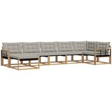  Set vanjskih sofa 7 kom. Bijela i svjetlosiva 406 x 168,5 x 73 cm | Shoptok.si