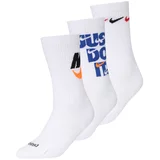 Nike Sportske čarape 'Everyday Plus Cushioned' plava / narančasta / crna / bijela