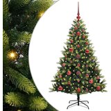 vidaXL Umjetno rasklopivo božićno drvce 150 LED-a Zelena 120 cm | shoptok.hr