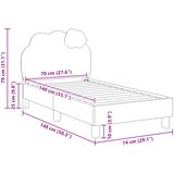  Okvir kreveta za malu djecu s naslonom Plava 70 x 140 cm PU | shoptok.hr