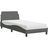  The Living Store Postelja z vzmetnico temno siva 90x190 cm blago - Postelja, (21496711) | Shoptok.si