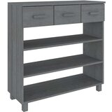 vidaXL Konzolni stol tamnosivi 90 x 35 x 90 cm od masivne borovine | shoptok.hr