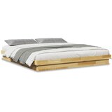 Maison Chic Posteljni okvir - Dvoposteljna postelja - Zakonska postelja brez vzmetnice 180x200 cm masivni les hrast-J3333, (21765707) | Shoptok.si