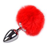 Alive Metal Anal Fluffly Plug L Red | shoptok.hr