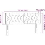  LED uzglavlje krem 163x16x78/88 cm od tkanine | Eponuda.ba