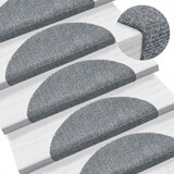  Prostirke za stepenice, samoljepljive, 5 kom, 56x17x3 cm, svijetlo sive, poluokrugle | shoptok.hr