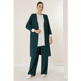 By Saygı Sleeveless Tunic Elastic Waist Trousers Long Cardigan Knitted 3-Piece Suit Cene
