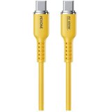 WEKOME WDC-11 kabl 3.1 usb tip c m/m 1.2m, za super brzo punjenje 100W/480Mbps, silicon soft, žuti u