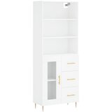 Maison Chic Visoka omara - Komoda - Predalnik bela 69,5x34x180 cm inženirski les, (21722418) | Shoptok.si